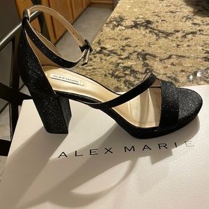 Never worn black block heels